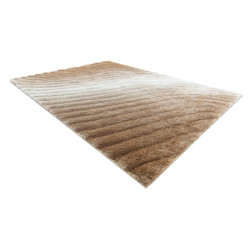 Dywan shaggy FLIM 006-B5 nowoczesny, Fale - Strukturalny, beż 160x220cm