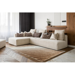 Dywan shaggy FLIM 006-B5 nowoczesny, Fale - Strukturalny, beż 160x220cm Dywan shaggy FLIM 006-B5 nowoczesny, Fale - Strukturalny, beż 160x220cm
