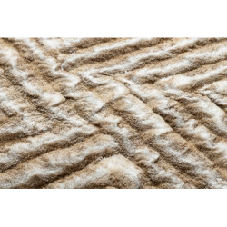 Dywan shaggy FLIM 010-B1 nowoczesny, Labirynt - Strukturalny, beż 80x150cm