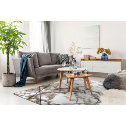 Dywan nowoczesny COZY Lina, geometryczny, marmur - Strukturalny, dwa poziomy runa brązowy 160x220cm