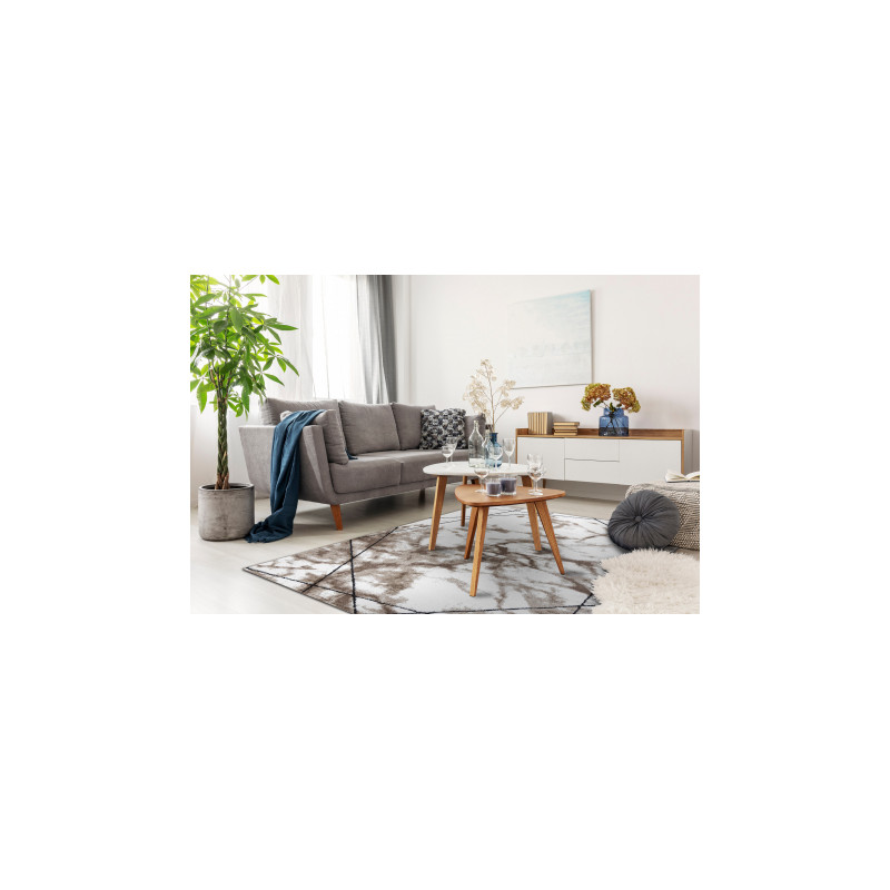 Dywan nowoczesny COZY Lina, geometryczny, marmur - Strukturalny, dwa poziomy runa brązowy 180x270cm Dywan nowoczesny COZY Lina, geometryczny, marmur - Strukturalny, dwa poziomy runa brązowy 180x270cm