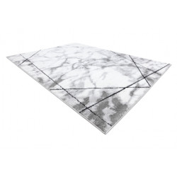 Dywan nowoczesny COZY Lina, geometryczny, marmur - Strukturalny, dwa poziomy runa szary 80x150cm