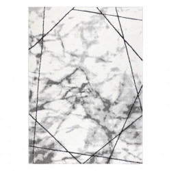 Dywan nowoczesny COZY Lina, geometryczny, marmur - Strukturalny, dwa poziomy runa szary 180x270cm