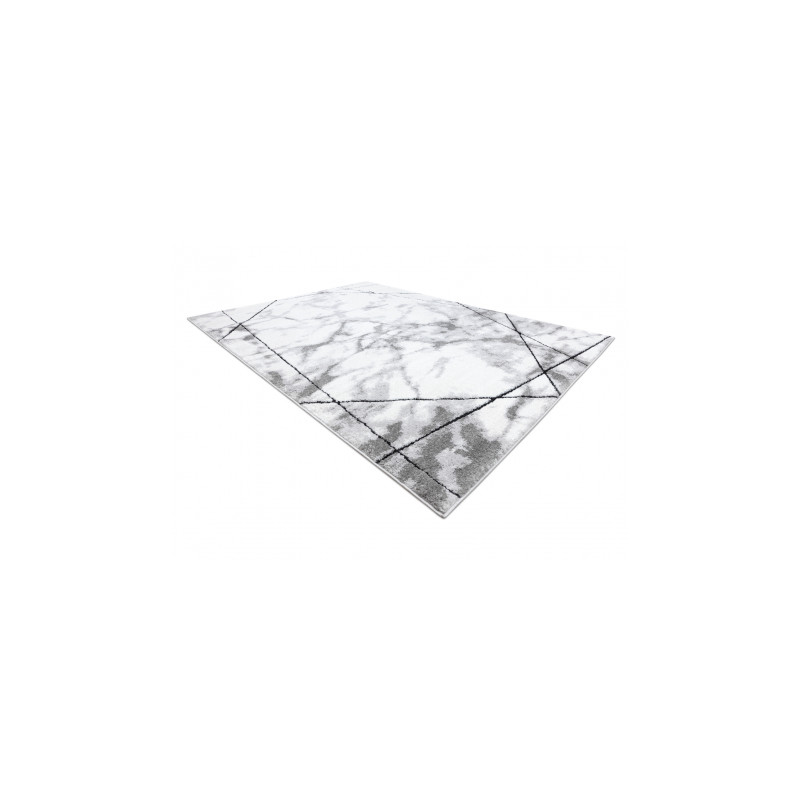 Dywan nowoczesny COZY Lina, geometryczny, marmur - Strukturalny, dwa poziomy runa szary 180x270cm