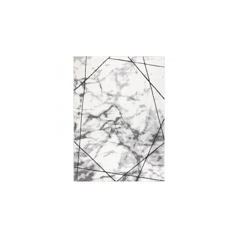 Dywan nowoczesny COZY Lina, geometryczny, marmur - Strukturalny, dwa poziomy runa szary 240x330cm