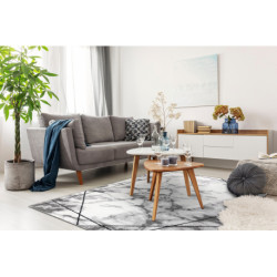 Dywan nowoczesny COZY Lina, geometryczny, marmur - Strukturalny, dwa poziomy runa szary 240x330cm