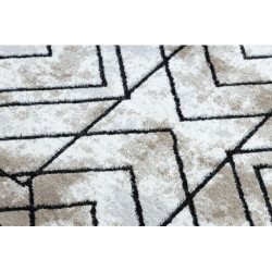 Dywan nowoczesny COZY Tico, geometryczny - Strukturalny, dwa poziomy runa brązowy 120x170cm