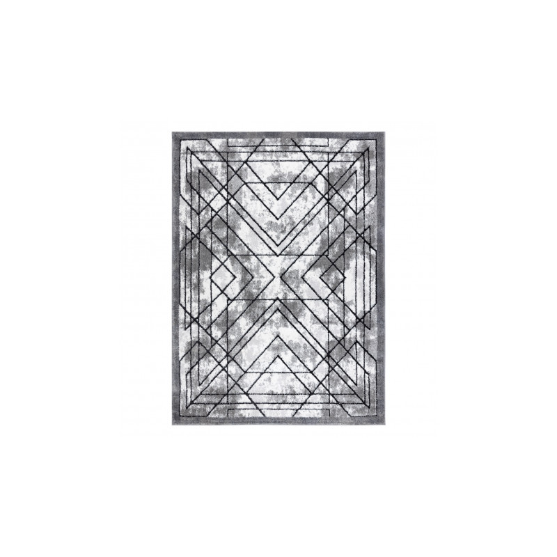 Dywan nowoczesny COZY Tico, geometryczny - Strukturalny, dwa poziomy runa szary 120x170cm