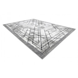 Dywan nowoczesny COZY Tico, geometryczny - Strukturalny, dwa poziomy runa szary 120x170cm