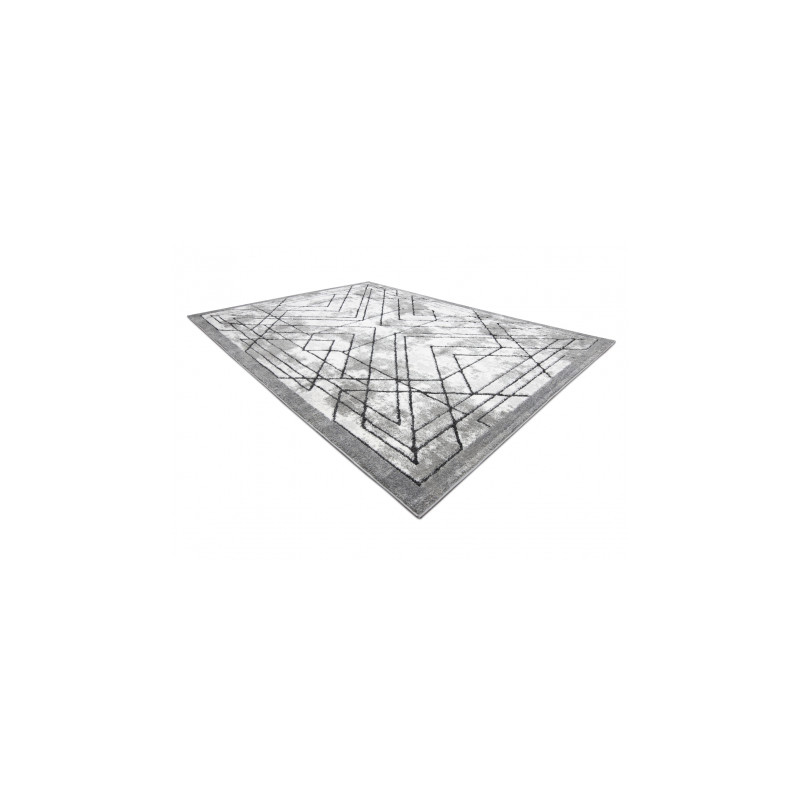 Dywan nowoczesny COZY Tico, geometryczny - Strukturalny, dwa poziomy runa szary 120x170cm