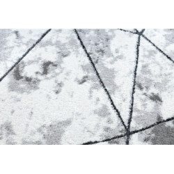 Dywan nowoczesny COZY Polygons Koło, geometryczny, trójkąty - Strukturalny, dwa poziomy runa szary koło 160cm