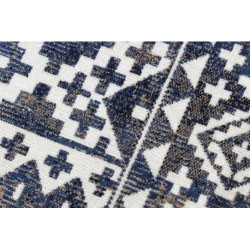 Dywan nowoczesny MUNDO E0561 romby, zygzak 3D outdoor niebieski / beż 80x150cm Dywan nowoczesny MUNDO E0561 romby, zygzak 3D outdoor niebieski / beż 80x150cm