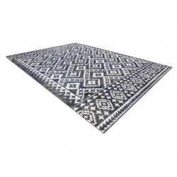 Dywan nowoczesny MUNDO E0561 romby, zygzak 3D outdoor niebieski / beż 200x290cm