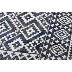 Dywan nowoczesny MUNDO E0561 romby, zygzak 3D outdoor niebieski / beż 200x290cm
