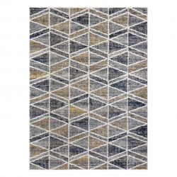 Dywan nowoczesny MUNDO D7891 romby, trójkąty 3D outdoor szary / beż 80x250cm