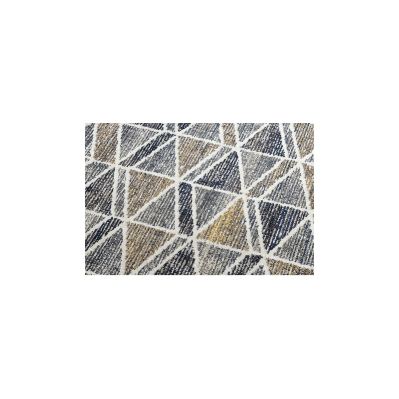 Dywan nowoczesny MUNDO D7891 romby, trójkąty 3D outdoor szary / beż 80x250cm