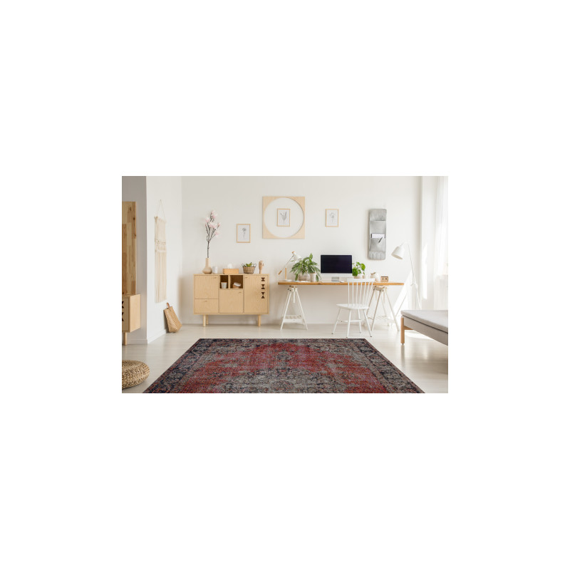 Dywan nowoczesny MUNDO E0691 ornament, vintage outdoor czerwony / beż 80x250cm
