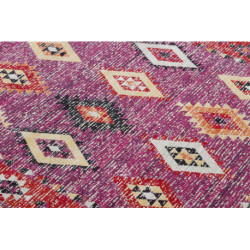 Dywan nowoczesny MUNDO D7701 romby, boho outdoor różowy / beż 120x170cm