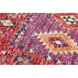 Dywan nowoczesny MUNDO D7701 romby, boho outdoor różowy / beż 140x190cm