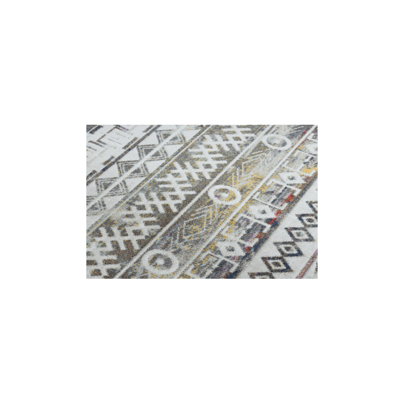 Dywan nowoczesny MUNDO E0591 boho, etniczny outdoor beż 80x250cm