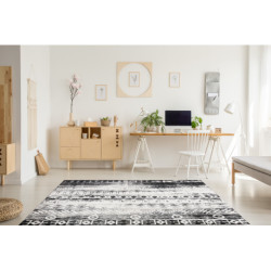 Dywan nowoczesny MUNDO E0592 etniczny outdoor beż / czarny 180x270cm