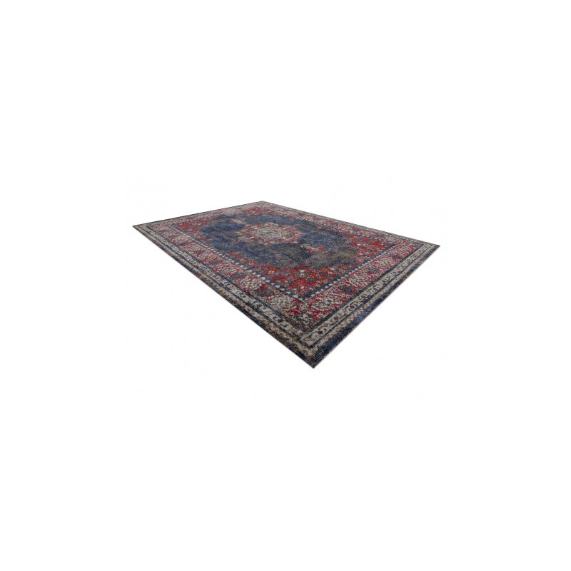Dywan nowoczesny MUNDO E0551 ornament, ramka vintage outdoor czerwony / czarny 140x190cm