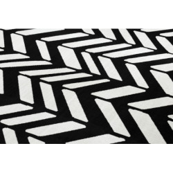 Dywan nowoczesny MUNDO E0571 jodełka, chevron outdoor beż / czarny 120x170cm