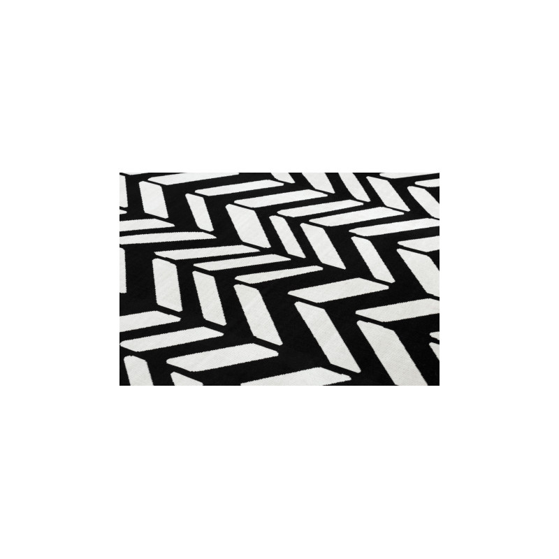 Dywan nowoczesny MUNDO E0571 jodełka, chevron outdoor beż / czarny 120x170cm