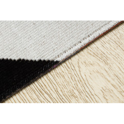 Dywan nowoczesny MUNDO E0571 jodełka, chevron outdoor beż / czarny 200x290cm Dywan nowoczesny MUNDO E0571 jodełka, chevron outdoor beż / czarny 200x290cm