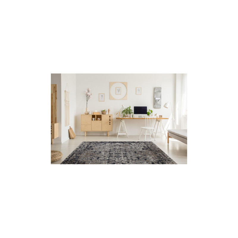 Dywan nowoczesny MUNDO E0681 ornament, ramka vintage outdoor beż / czarny 80x150cm Dywan nowoczesny MUNDO E0681 ornament, ramka vintage outdoor beż / czarny 80x150cm