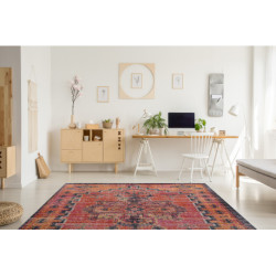 Dywan nowoczesny MUNDO D7961 orientalny vintage outdoor czerwony / czarny 120x170cm Dywan nowoczesny MUNDO D7961 orientalny vintage outdoor czerwony / czarny 120x170cm
