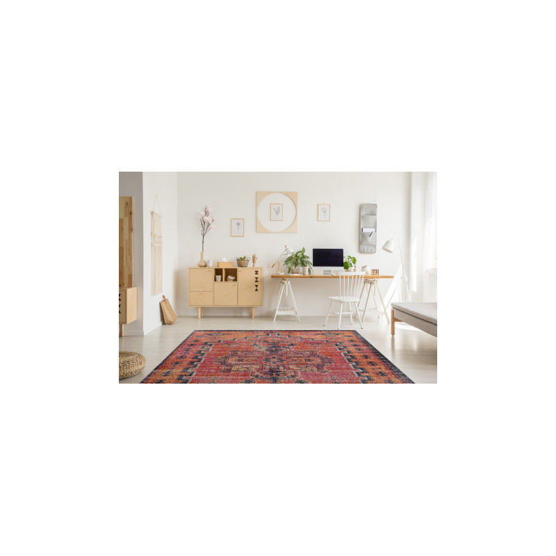 Dywan nowoczesny MUNDO D7961 orientalny vintage outdoor czerwony / czarny 120x170cm Dywan nowoczesny MUNDO D7961 orientalny vintage outdoor czerwony / czarny 120x170cm