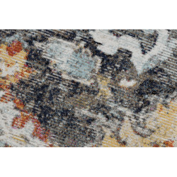 Dywan nowoczesny MUNDO E0671 orientalny vintage outdoor czarny / żółty 80x250cm