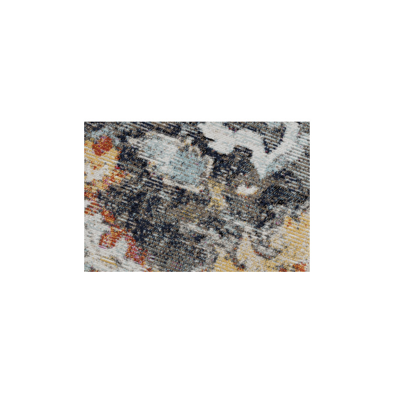 Dywan nowoczesny MUNDO E0671 orientalny vintage outdoor czarny / żółty 80x250cm