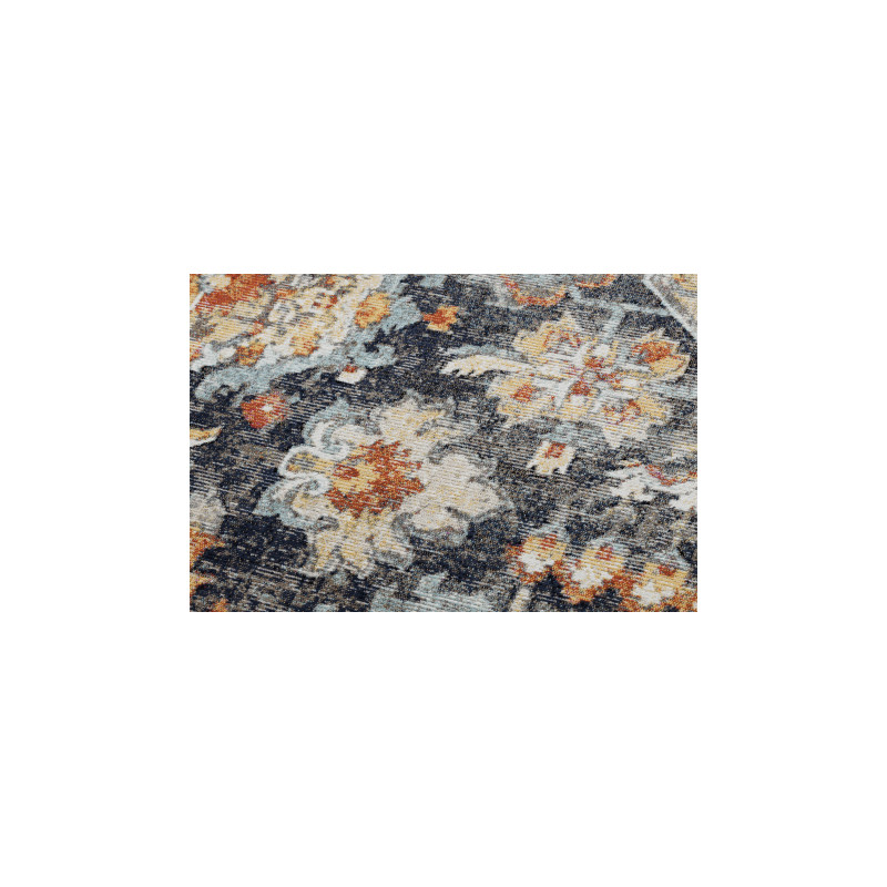 Dywan nowoczesny MUNDO E0671 orientalny vintage outdoor czarny / żółty 140x190cm
