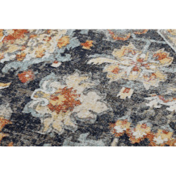 Dywan nowoczesny MUNDO E0671 orientalny vintage outdoor czarny / żółty 160x220cm