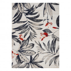 Dywan nowoczesny MUNDO E7181 liście outdoor beż / niebieski 80x150cm