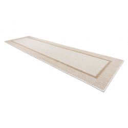 Dywan chodnik SZNURKOWY SIZAL SION Ramka 21782 płaskie tkanie ecru / beż 60x250cm