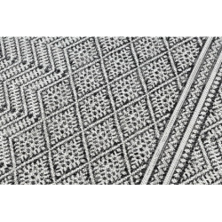 Dywan chodnik SZNURKOWY SIZAL SION Aztecki 22168 płaskie tkanie czarny / ecru 70x300cm Dywan chodnik SZNURKOWY SIZAL SION Aztecki 22168 płaskie tkanie czarny / ecru 70x300cm
