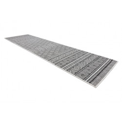 Dywan chodnik SZNURKOWY SIZAL SION Aztecki 22168 płaskie tkanie czarny / ecru 80x250cm