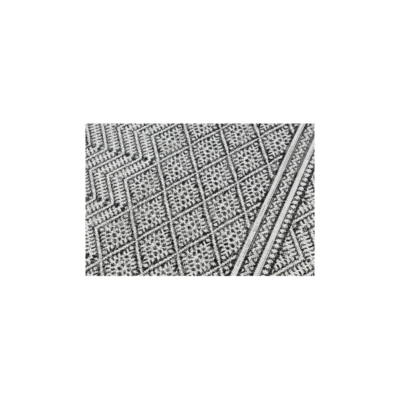 Dywan chodnik SZNURKOWY SIZAL SION Aztecki 22168 płaskie tkanie czarny / ecru 80x250cm