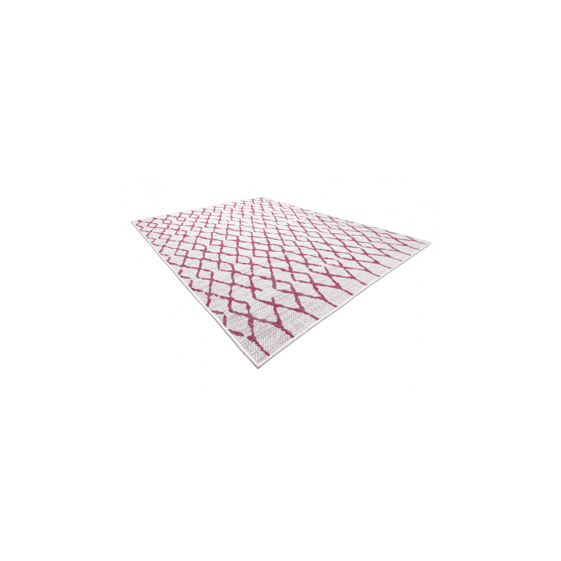 Dywan SZNURKOWY SIZAL SION Kratka 22129 płaskie tkanie ecru / fuksja 120x170cm Dywan SZNURKOWY SIZAL SION Kratka 22129 płaskie tkanie ecru / fuksja 120x170cm