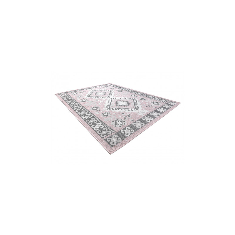 Dywan SZNURKOWY SIZAL SION Aztecki 3007 płaskie tkanie róż / ecru 200x290cm Dywan SZNURKOWY SIZAL SION Aztecki 3007 płaskie tkanie róż / ecru 200x290cm