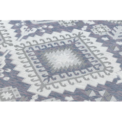 Dywan SZNURKOWY SIZAL SION Aztecki 3007 płaskie tkanie niebieski / róż / ecru 120x170cm