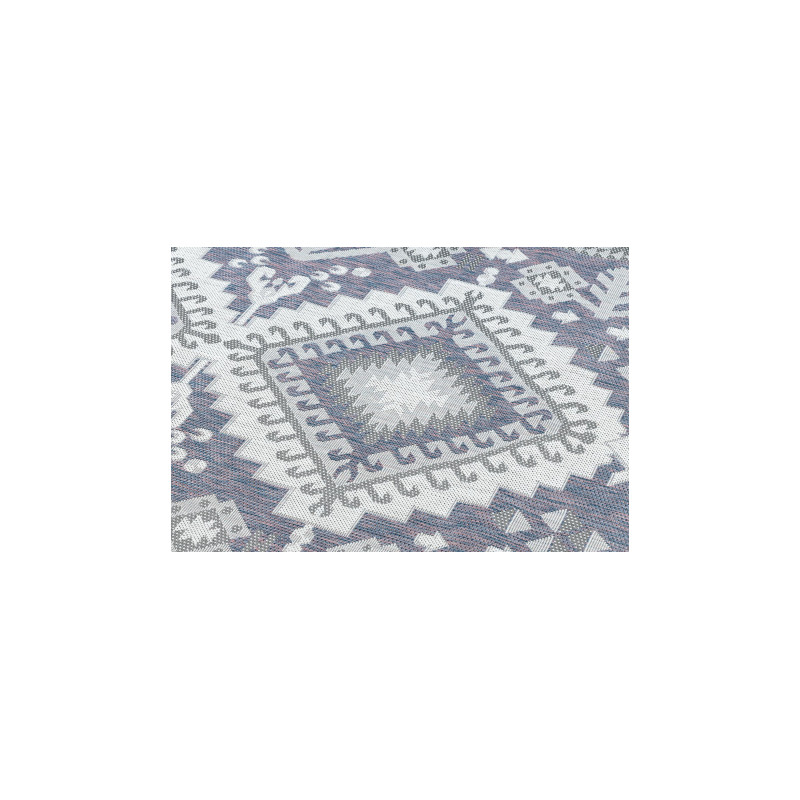 Dywan SZNURKOWY SIZAL SION Aztecki 3007 płaskie tkanie niebieski / róż / ecru 160x220cm Dywan SZNURKOWY SIZAL SION Aztecki 3007 płaskie tkanie niebieski / róż / ecru 160x220cm