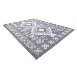 Dywan SZNURKOWY SIZAL SION Aztecki 3007 płaskie tkanie niebieski / róż / ecru 180x270cm