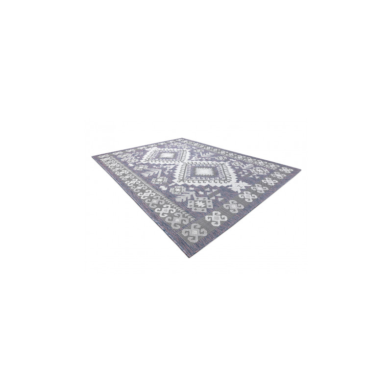 Dywan SZNURKOWY SIZAL SION Aztecki 3007 płaskie tkanie niebieski / róż / ecru 180x270cm Dywan SZNURKOWY SIZAL SION Aztecki 3007 płaskie tkanie niebieski / róż / ecru 180x270cm