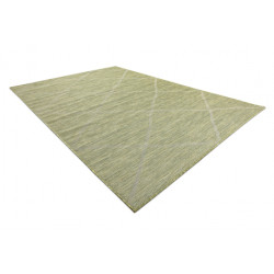 Dywan SZNURKOWY SIZAL płaskotkany PATIO 3075 romby zielony / beż 155x220cm
