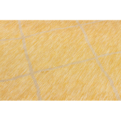 Dywan SZNURKOWY SIZAL płaskotkany PATIO 3075 romby żółty / beż 117x170cm