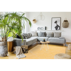 Dywan SZNURKOWY SIZAL płaskotkany PATIO 3075 romby żółty / beż 155x220cm Dywan SZNURKOWY SIZAL płaskotkany PATIO 3075 romby żółty / beż 155x220cm